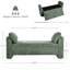 Banc de rangement moderne rembourré avec coussins, banc de chambre en chenille avec côtés incurvés-680902901