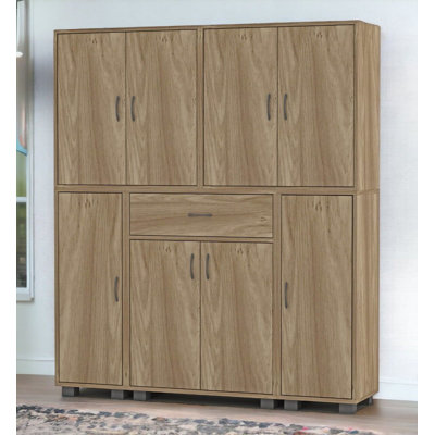 Ahsir Solid Wood 8 - Door Standard Accent Cabinet