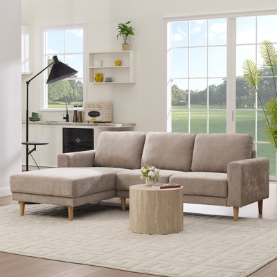 2-Piece 84" Upholstered L Shape Sectional Sofa