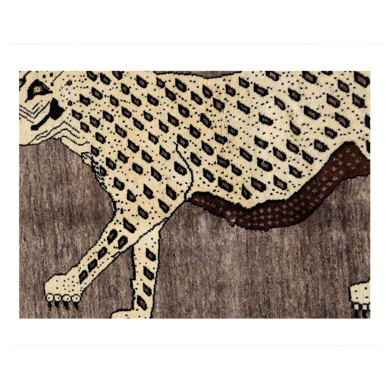 Tapis noué à la main 3 pi 4 po x 6 pi 5 po Animal