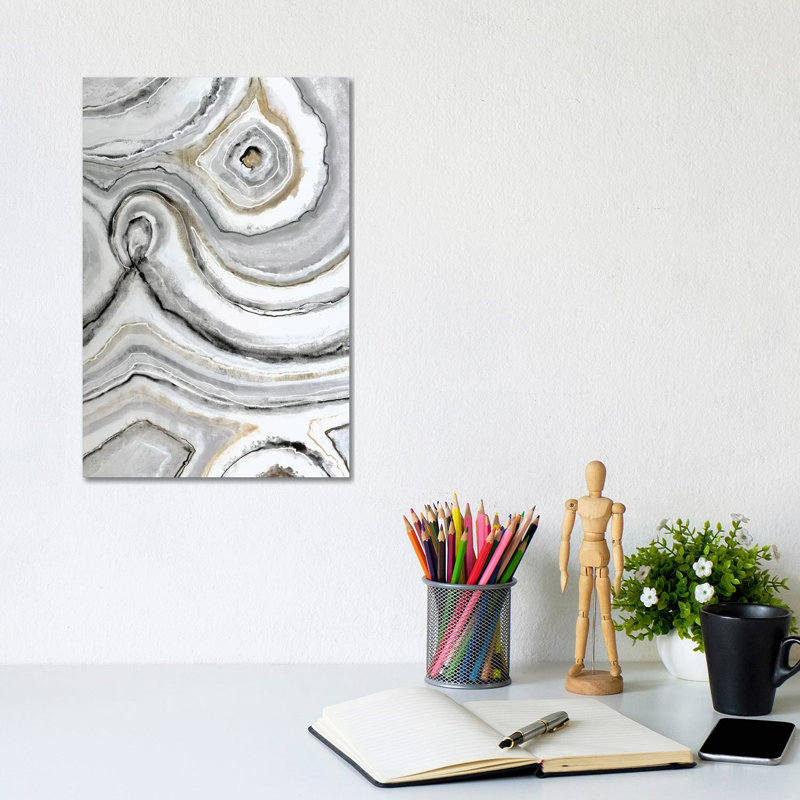 Shades of Grey I 1 Piece Wrapped Canvas Wall Art, 20.32 cm H x 30.48 cm W