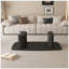 Table basse en panneau de fibres à densité moyenne avec finition en placage de frêne pour le salon, style rustique campagnard, design durable et spacieux