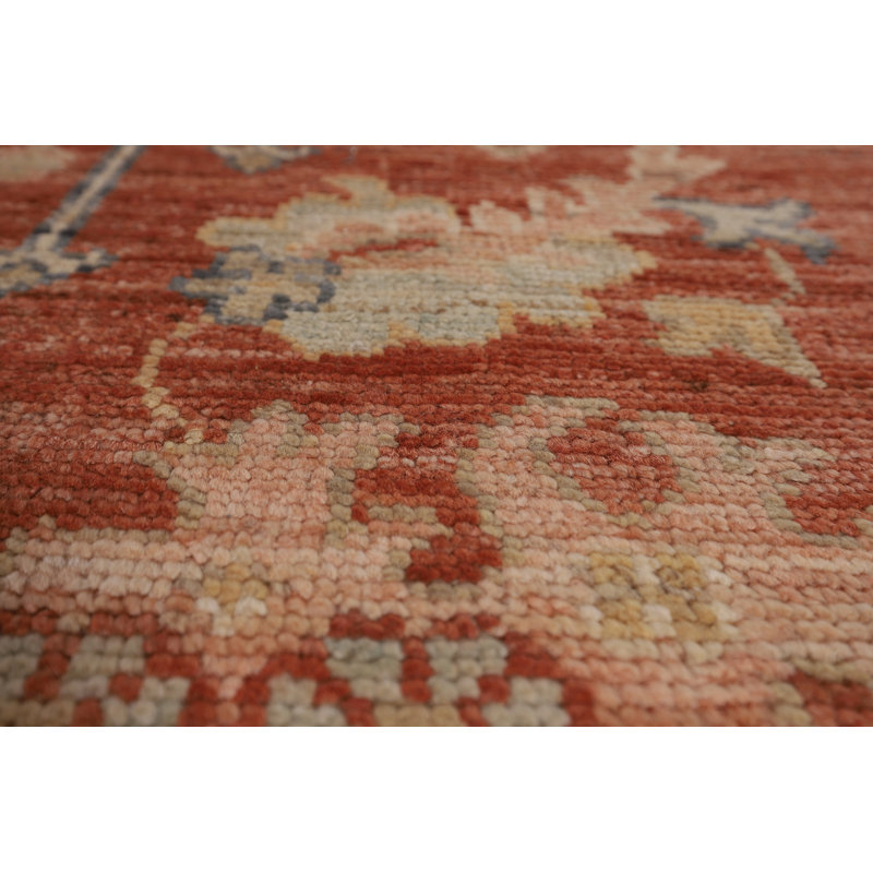 Vegetable Dye Oushak Turkish Large Rug 11x14