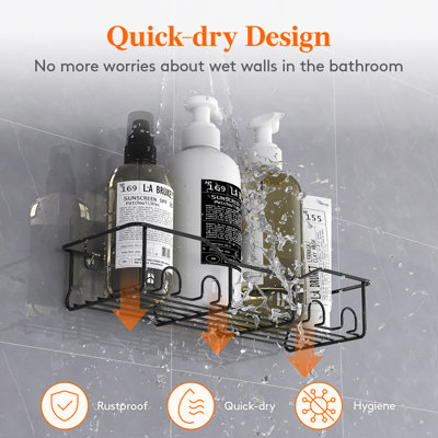Tablette de douche murale en acier inoxydable Rayona