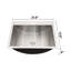 Lavabo de salle de bain en acier inoxydable 21 po x 17 po - lisse et propre, nickel brossé hygiénique 21 x 17