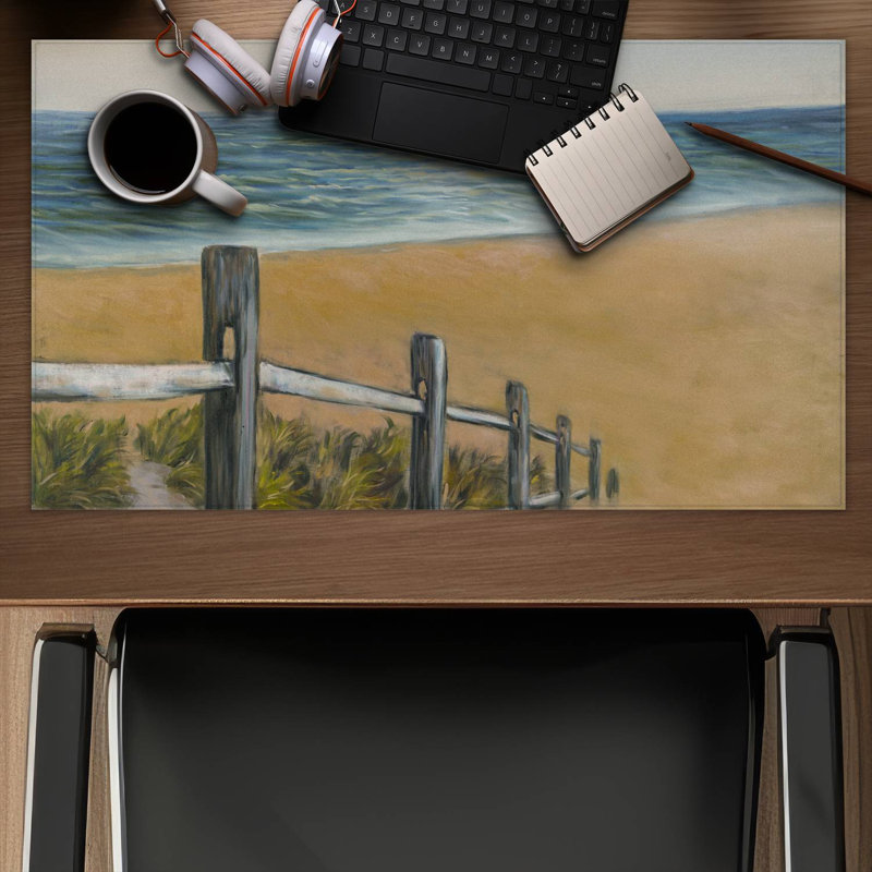 Quiet seaside - 14.00"x24.25" Desk mat