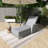 Grey Wicker Outdoor Lounge Chair With Adjustable Backrest And Armrests-155589981