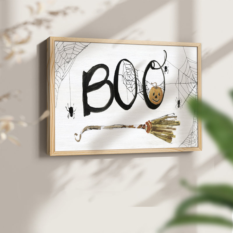 Boo - Imprimé encadré - Restickable, H 8 po x l 10 po, Naturel