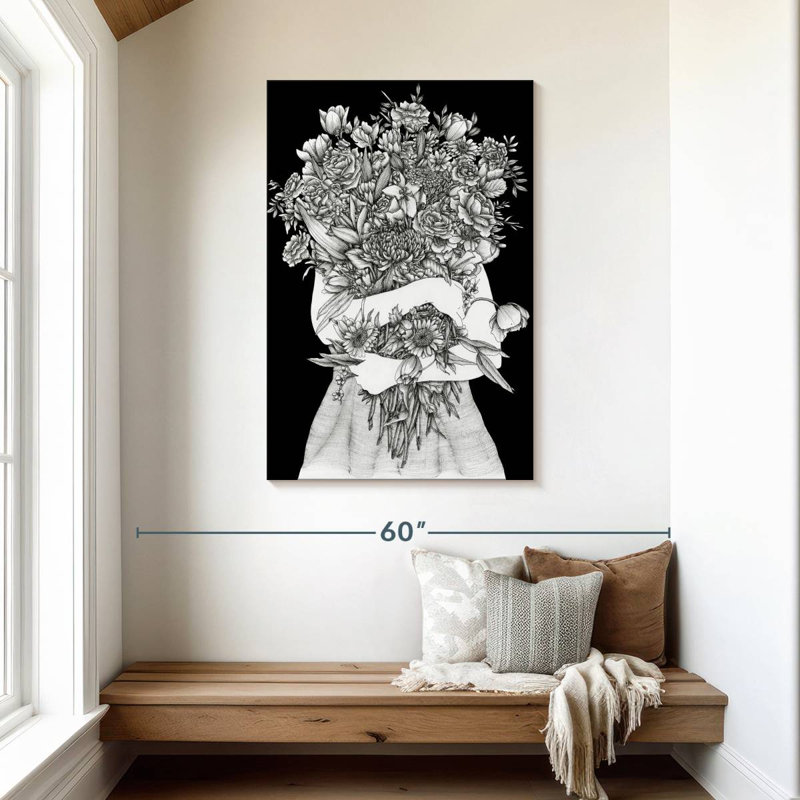 Harnek rassemblant un jardin, H 45 po x l 30 po