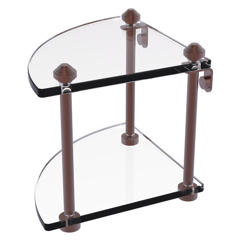 Southbeach 2 Piece Triangle Corner Shelf, Antique Copper