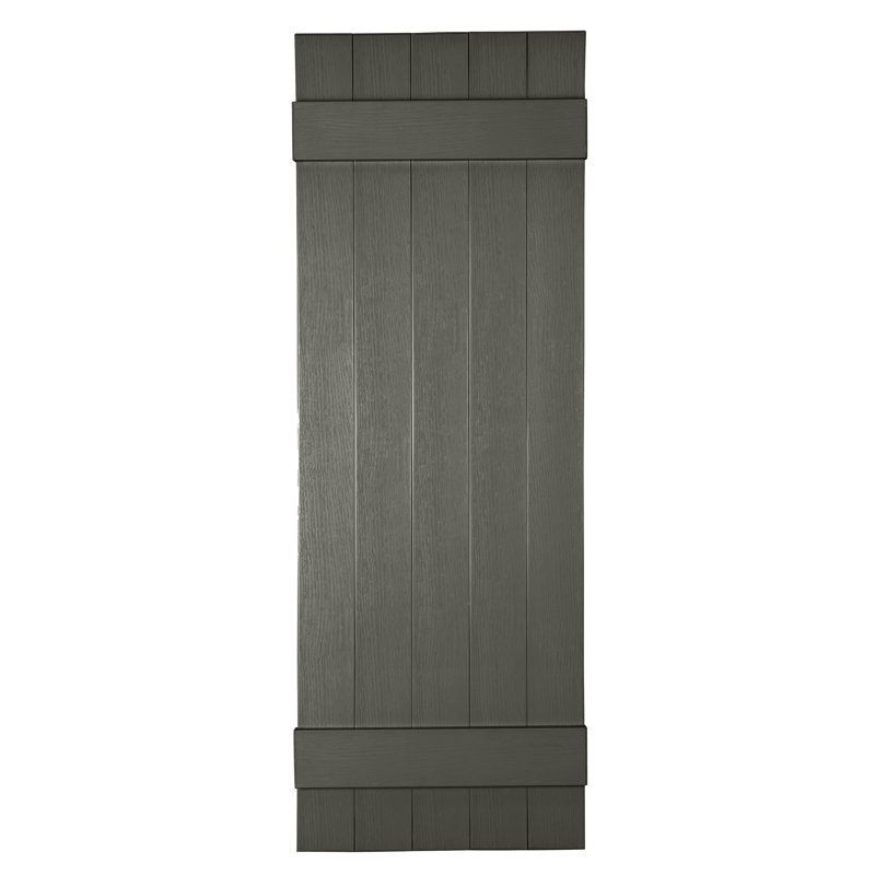 Persiennes personnalisées à 5 planches fermées, Gris colombe, 40"