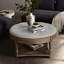 Table basse avec repose-pieds capitonné-1350096389