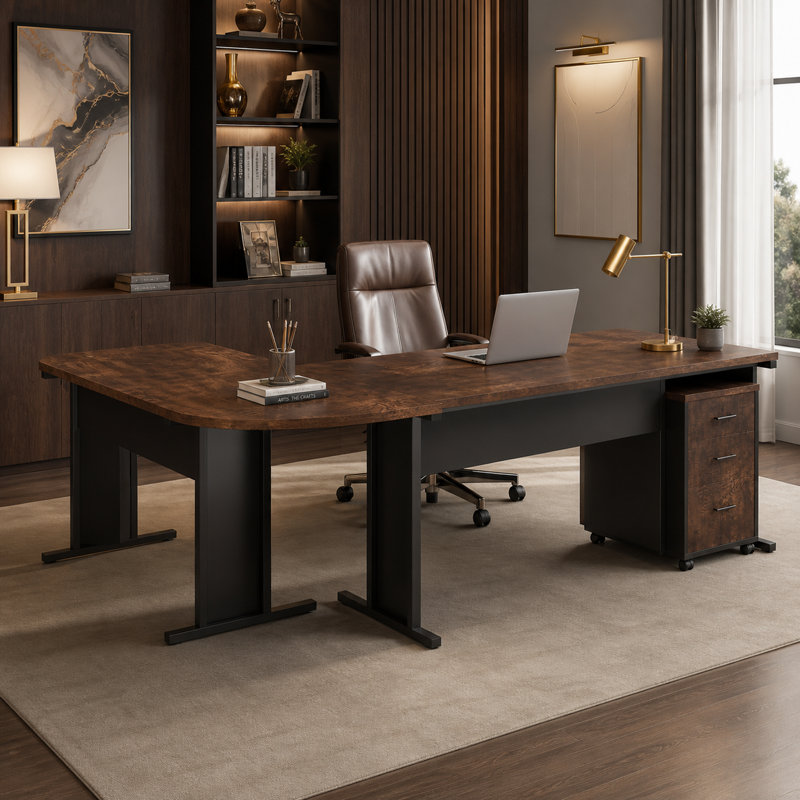 Bureau industriel avec rangement industriel