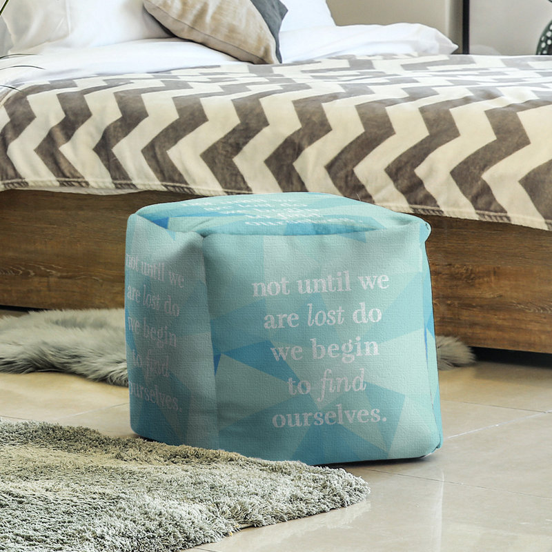 Upholstered Ottoman, Zircon, 13" H x 13" W x 13" D