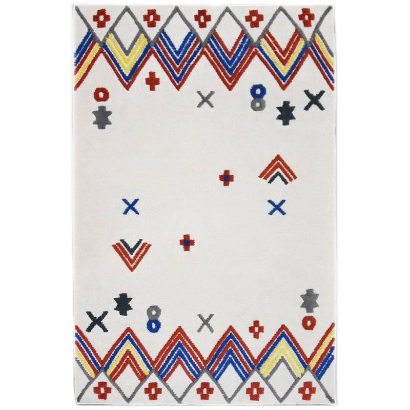 Aztec Hand Woven Area Rug, Rectangle 120 x 180cm