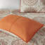 Courtepointe réversible 6 pièces, motif orange et taupe, détails brodés, literie lavable à la machine double / grand en orange, imprimé floral, coussins décoratifs, microfibre-129124712-129124713