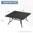 Square Steel Outdoor Dining Table Umbrella Hole , 59.1 " W 59.1 " D-101734166