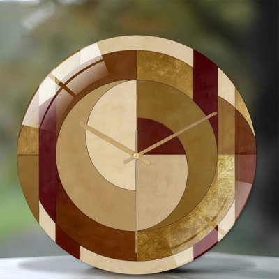Horloge murale 12 po ronde en verre trempé avec mouvement à quartz silencieux