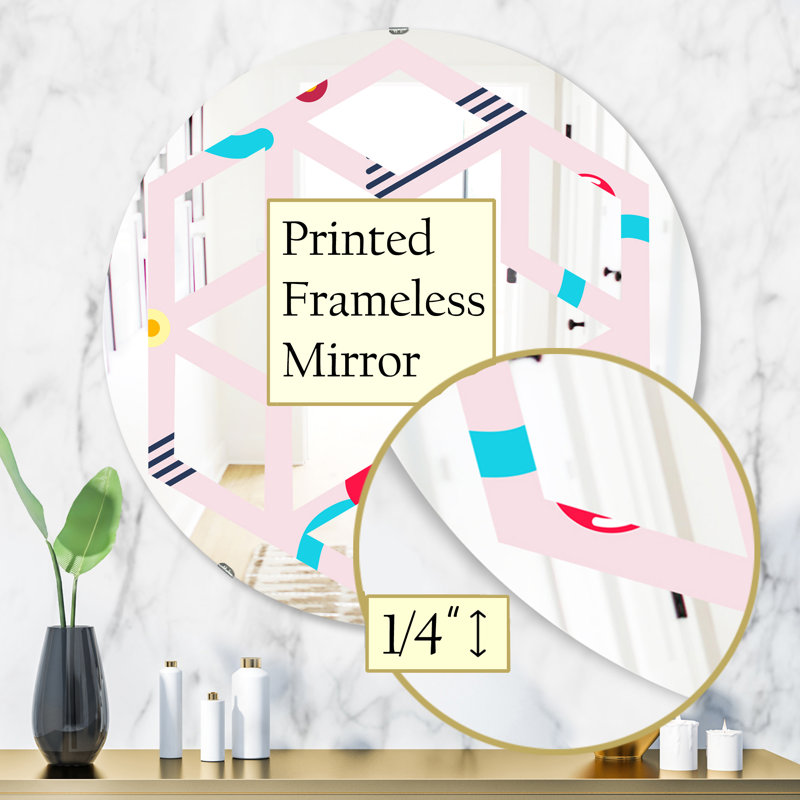 Miroir mural géométrique, 31,5 po x 31,5 po
