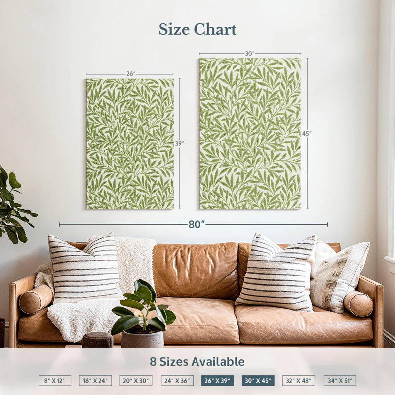 Kerner Willow Pattern, 39" H x 26" W