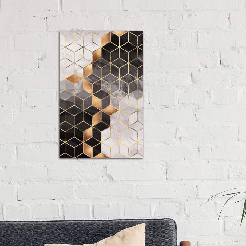 Smoky Cubes I - Print on Canvas, No Frame, 66.04 cm H x 45.72 cm W x 1.91 cm D