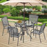 Ensemble de table et chaises d'extérieur en métal pour 4 personnes