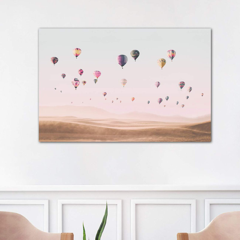 « air balloons », photographie, H 26 po x l 40 po x P 1,5 po, Toile tendue