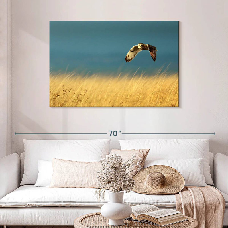 Owl In Flight, 30" H x 45" W