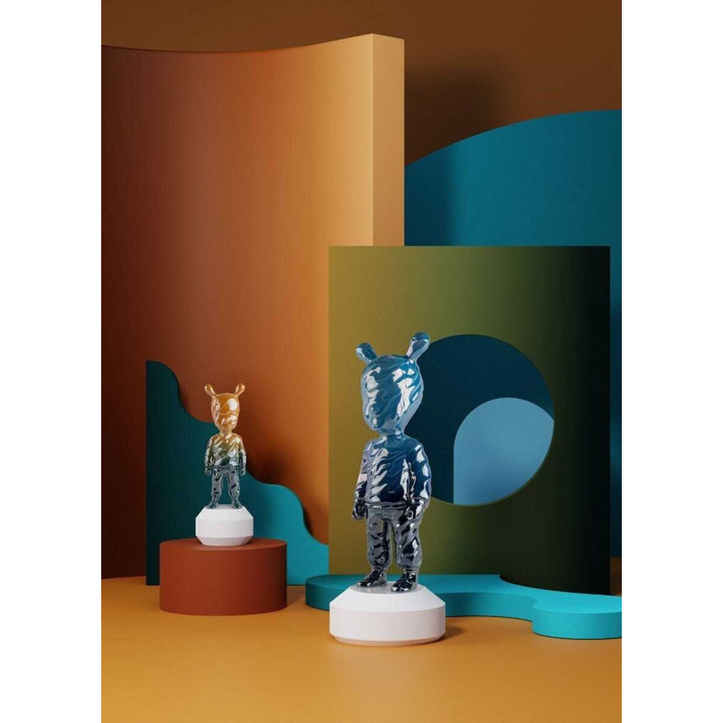 The Guest By Supakitch - Big, 11.81" H x 4.33" W x 4.33" D, Orange/Blue
