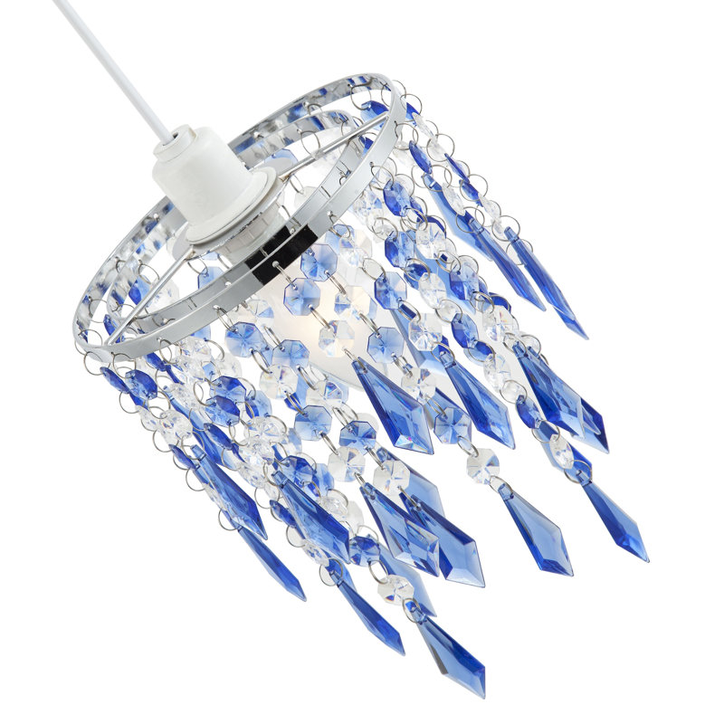 22cm H Metal Novelty Pendant Shade ( Screw On ), Blue