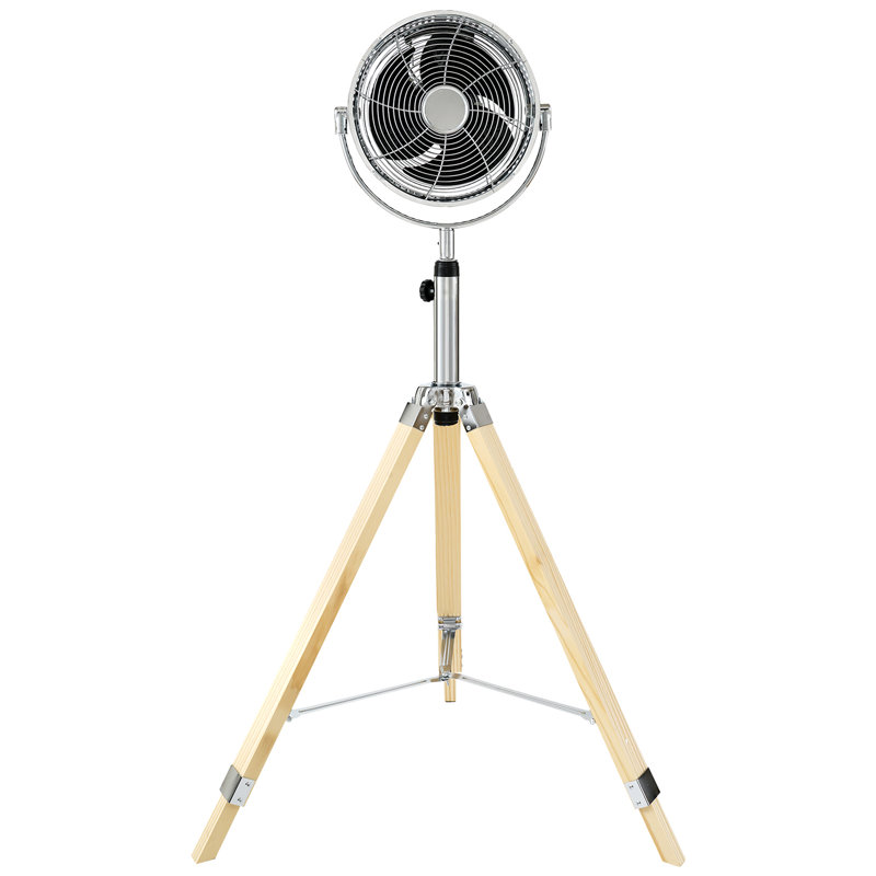 Adjustable-Height 52 In. Tripod Pedestal Fan, 3 Speed Adjustment, Multiple Wide Angle Standing Fan