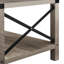 Table basse Spates - 39 pouces de long / bois récupéré brun avec côtés en X en métal pour le salon-821245096