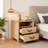 Rustic 22" W Bedside Table Nightstand With 2 Drawers, Open Shelf, Metal Handle Accent, Multi-Color Options-1636297665