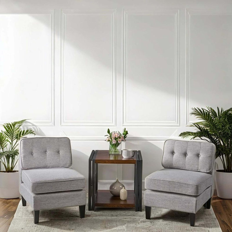 Ensemble de 2 chaises d'appoint Modern, fauteuil confortable pour le salon