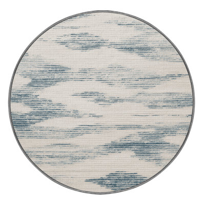 Machine Washable Abstract Gray Area Rug