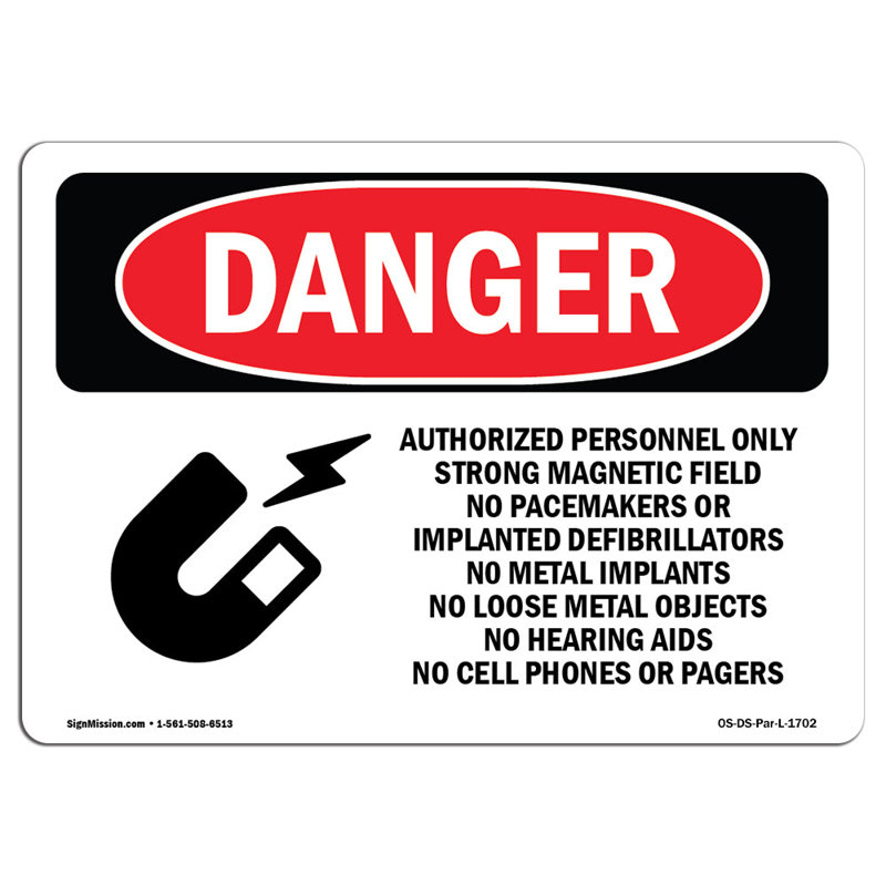 OSHA Danger Sign, 18" H x 24" W x 0.1" D