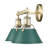 Orwell 2-Light Vanity Light in Pewter with Pine Green-1977714443