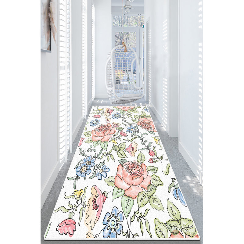 Antibacterial Non-Slip Area Rug, 3.3 x 5.2 Feet, 100% Polyester, 0.4 in Pile Height | Machine Washable, Durable Dot Base, Easy to Clean | Ideal for Living Room, Bedroom, and Play Areas, Soft & Safe