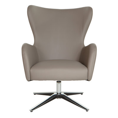 Chaise de réception en cuir antimicrobien à structure en métal de 27 po Dalloway