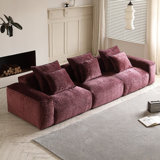 Tofu block straight fabric sofa modern and simple