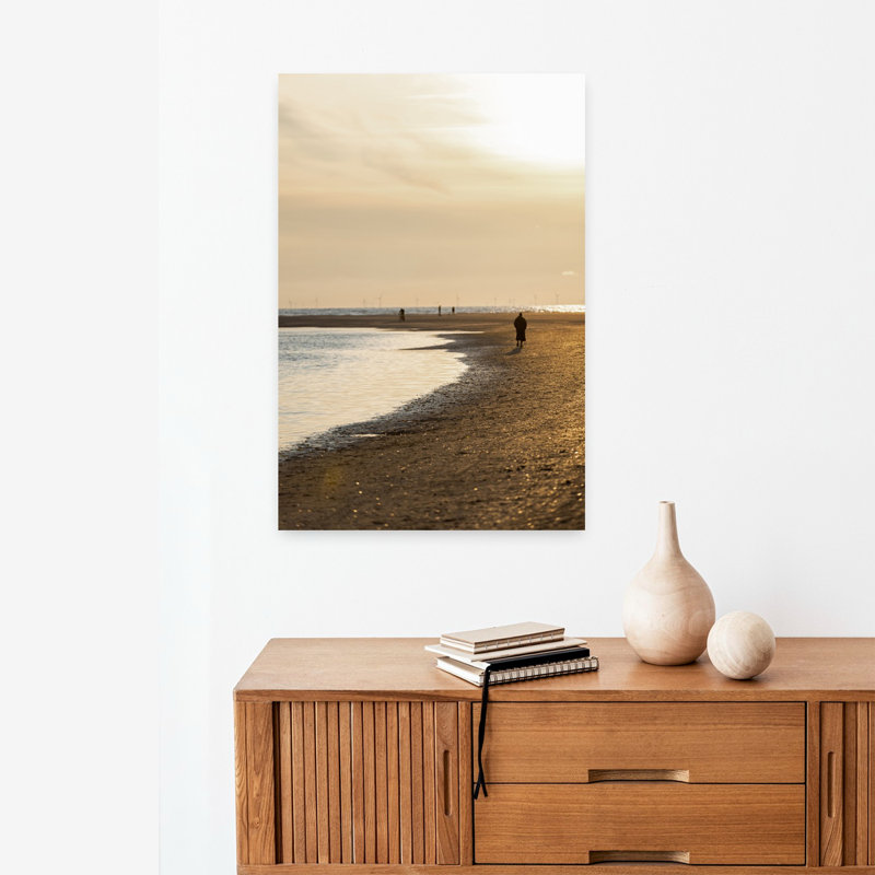 Art contemporain, paysage abstrait, paysage côtier, H 24 po x l 16 po