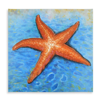 Vivid Starfish Tablecloth - Blue Animal Print Indoor/Outdoor
