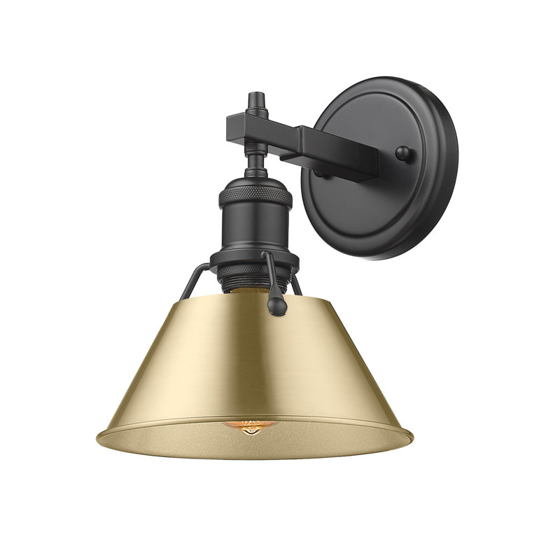 Éclairage pour meuble-lavabo en acier à intensité variable Felda, Noir mat, Bronze champagne brossé, 1 lumières