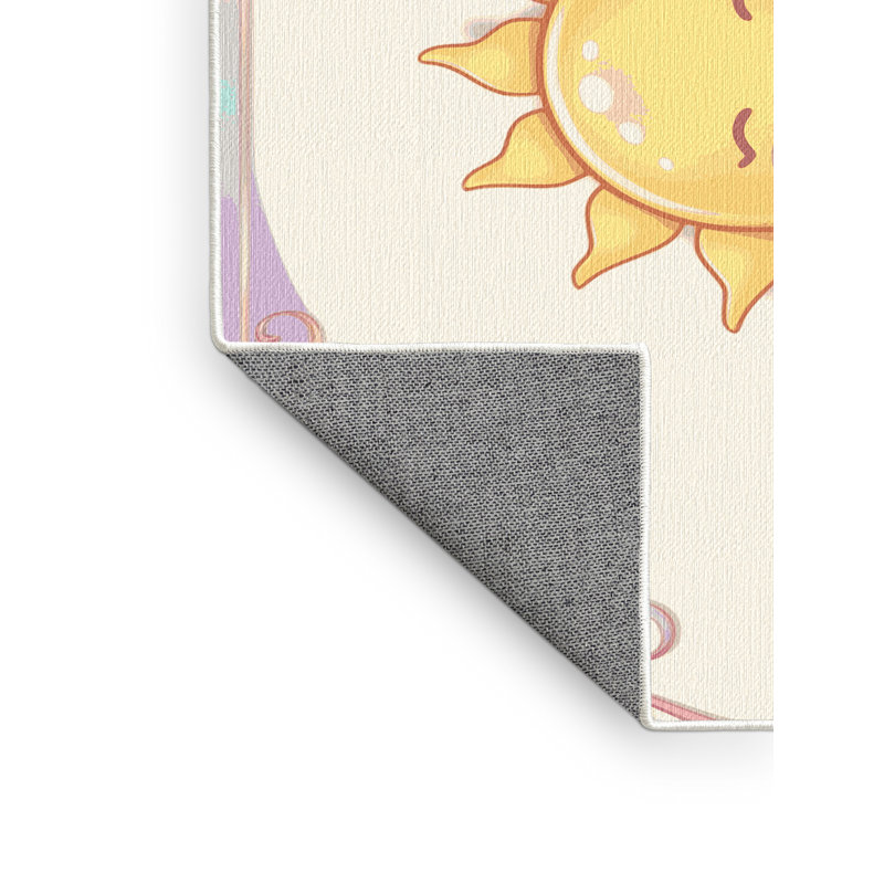 Tapis pour chambre de bébé Zoomie Kids Sky_sky032, Rectangulaire 2 pi x 4 pi