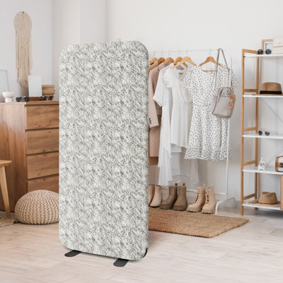 Premium Standing Room Divider, Privacy Partition Screen Panel For Home, Office, Studio, 29"X65", Marble