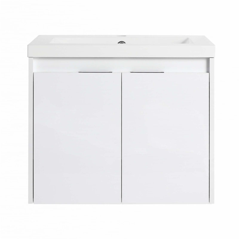 Meuble-lavabo 24 po avec lavabo en résine, montage flottant
