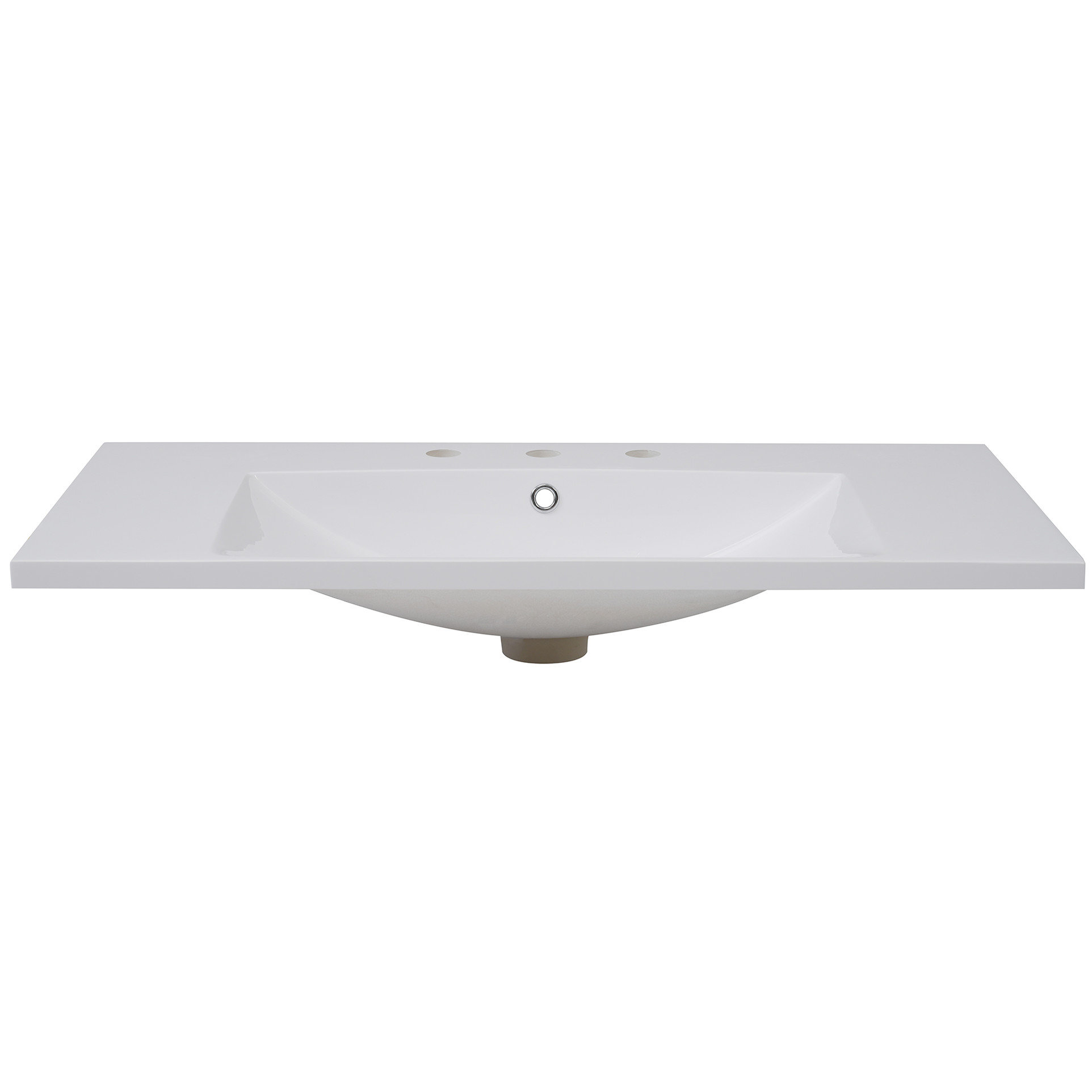 DiningDrift 36''X18'' Bathroom Sink, White Resin Vanity Basin With ...