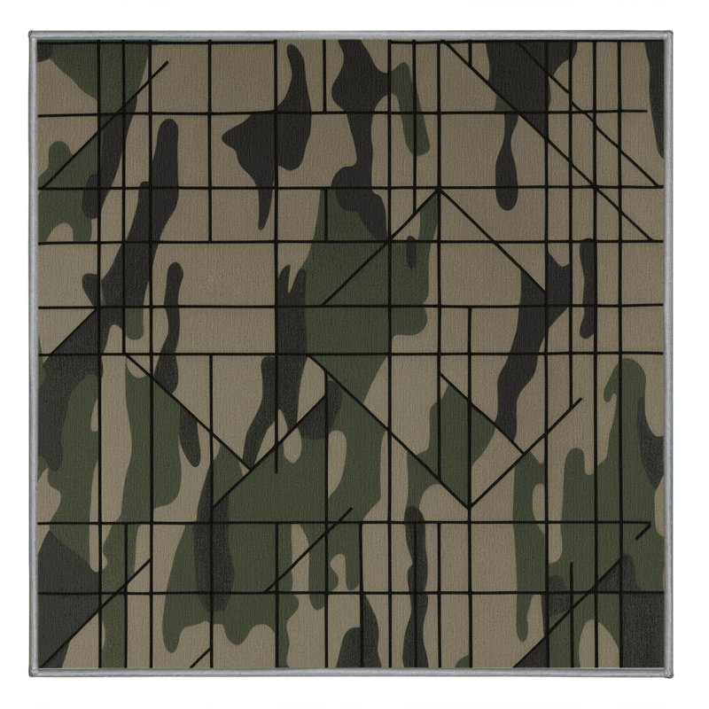 Sandstorm Grid Rug, Square 3'