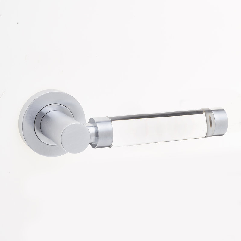 Milo Passage Door Handle, Satin Chrome