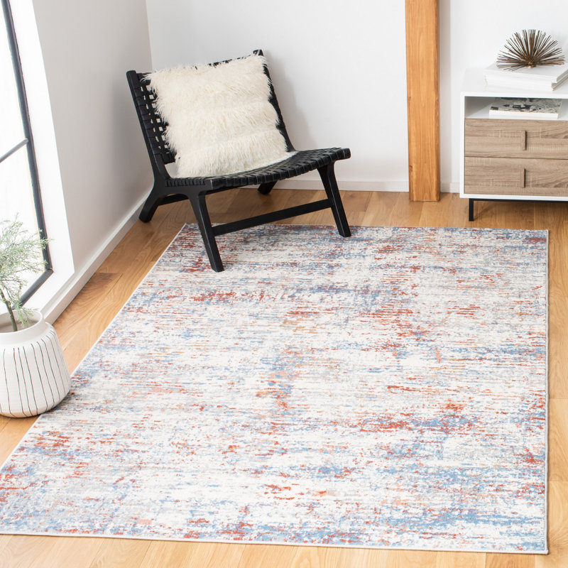 Amelia Cotton Abstract Rug, Rectangle 9' x 12'